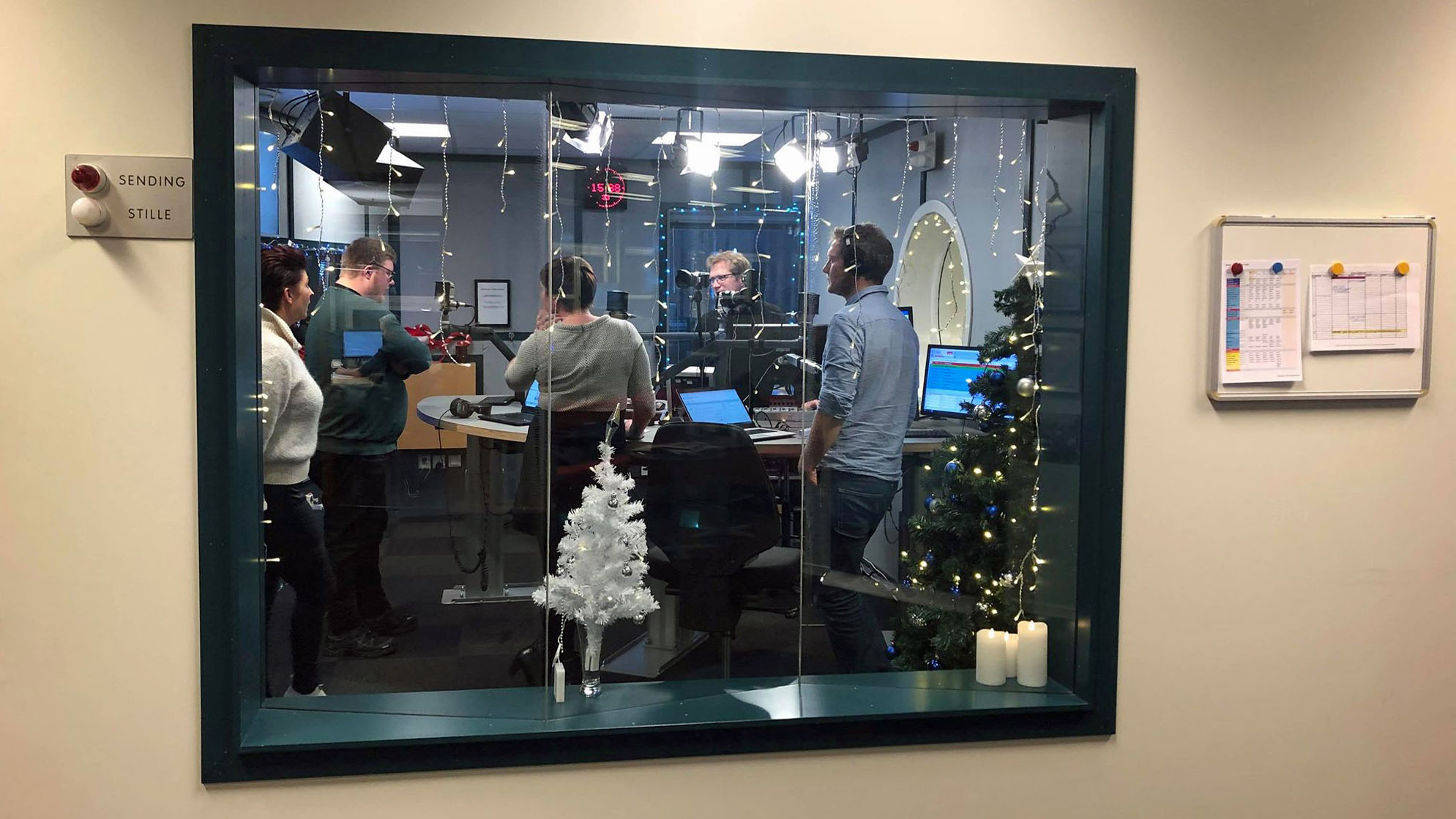 Julestemning i studio.